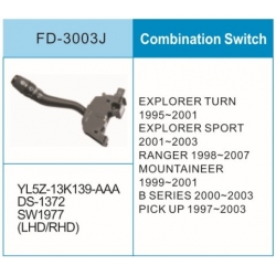 福特组合开关 YL5Z13K359AAA  Ford Explorer (03-99)  Ford Explorer Sport Trac (03-01)  Ford F-150 (03-00)  Ford Ranger (03-99)  Mazda B2300 (01)  Mazda B2500 (01-99)  Mazda B3000 (03-99)  Mazda B4000 (03-99)  Mercury Mountaineer (01-99 Ford Switch Assy - Directio