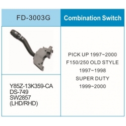 福特组合开关 OEM#Y85Z13K359CA Ford F Super Duty (97)  Ford F-150 (98-97)  Ford F-250 (00-97)  Ford F-250 Super Duty (00-99)  Ford F-350 (00-97)  Ford F-350 Super Duty (00-99)  Ford F-450 Super Duty (00-99)  Ford F-550 Super Duty (00-99)  Ford F650 (00)  Ford Sw