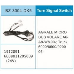 OEM6008011205009 奔驰组合开关  1912091  AGRALE MICRO BUS VOLARE A6-A8-W8 00-; Truck  TURN SIGNAL SWITCH （24V） Mfg#BZ-3004-DK5