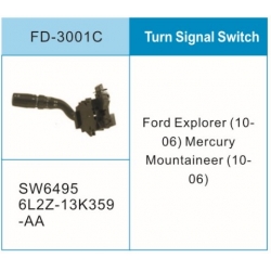 OEM#  6L2Z-13K359-AA 福特组合开关 MOTORCARFT#SW-6495  Ford Explorer (10-06) Mercury Mountaineer (10-06)    MULTI FUNCTION TURN INDICATOR WIPER SWITCH MFG#FD-3001C