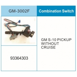 通用组合开关 Chave De Seta Com Interruptor Elétrico S10 Cód 93364303 OEM# 93364303  GM S-10 PICKUP WITHOUT CRUISE  Combination Switch  GM-3002F