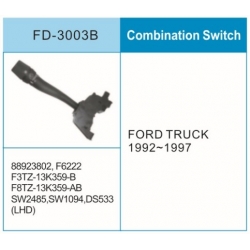 福特组合开关 FD-3003B	 Turn Signal Switch	 88923802, F3TZ-13K359-B, F6222, F8TZ-13K359-AB, Ford Aerostar (97-92)  Ford Bronco (96-92)  Ford F Super Duty (97-92)  Ford F-150 (97-92)  Ford F-250 (97-92)  Ford F-350 (97-92)